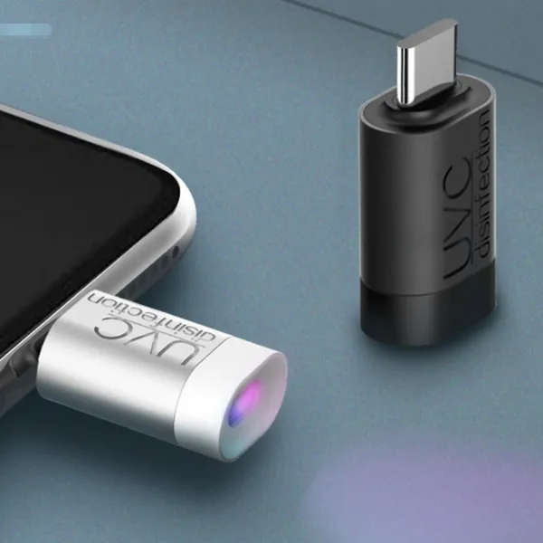 Portable UVC Disinfection UV LED Light Mobile Phone USB Interface Plug Sterlizer