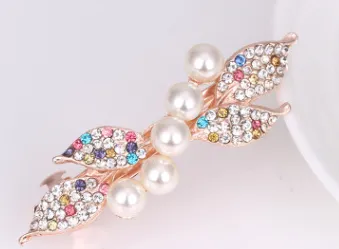 Metal leaf shaped hair clip Colorful - Shop at LoveMi