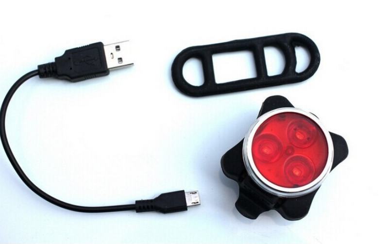160lumen USB rechargeable red 3w Led bicycle rear light
