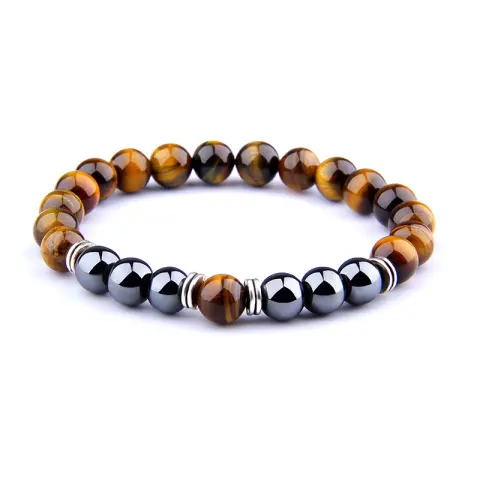 Explosion Style Yellow Tiger Eye Bracelet Fashion Simple Obsidian