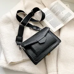 Premium Vintage Crossbody Bag - Black - View 1