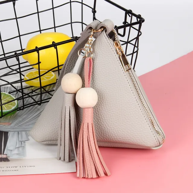 Creative triangle mule bag summer coin purse Beige - Shop at LoveMi