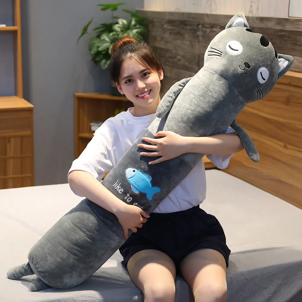 Cartoon Stuffed Animals Plush Long Pillow - Cat