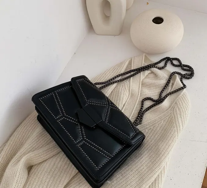 Rivet Chain Small Crossbody Bags for Women