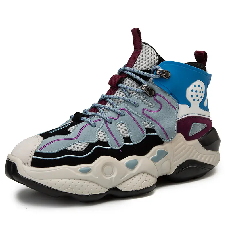 Basketball sneakers plus velvet warm platform
