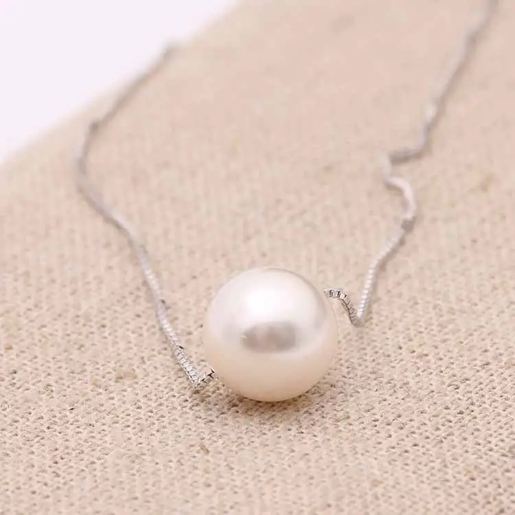 925 silver imitation pearl necklace