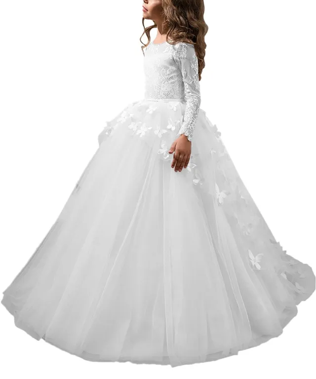 Princess dress flower girl evening dress White - Shop at LoveMi