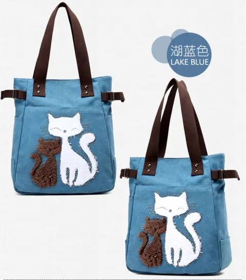 KVKY Women Canvas Bag Handbag Famous Brand Shoulder Bags