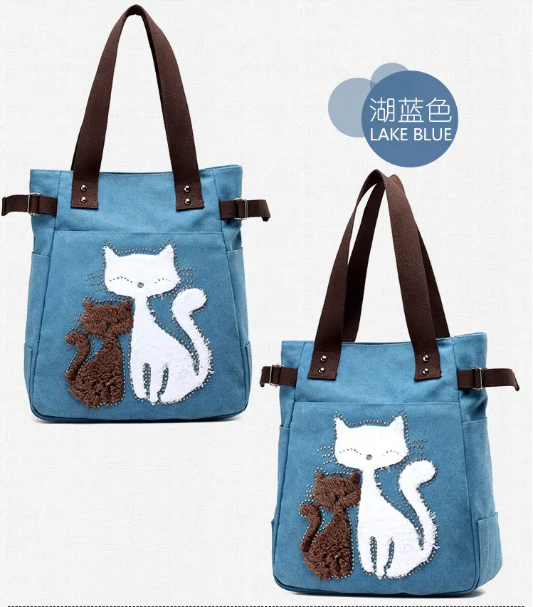 KVKY Women Canvas Bag Handbag Famous Brand Shoulder Bags