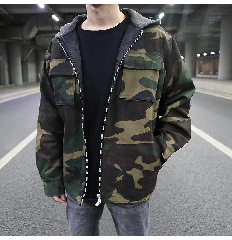 Quilted hooded jacket