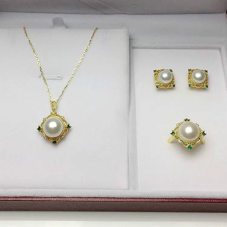 Freshwater Pearl Set Necklace Pendant Earring Ring