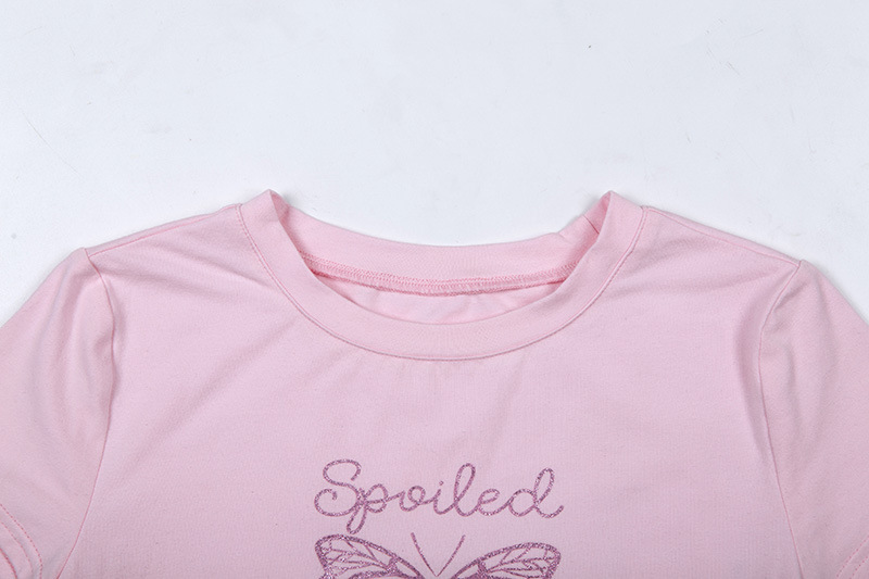 Short-sleeved round neck cardigan