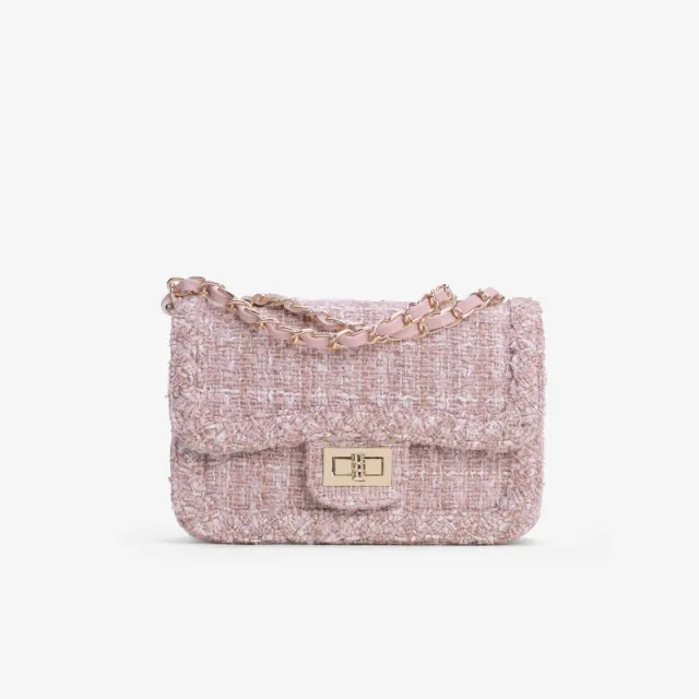 Autumn and winter woolen chain bag Pink - Shop at LoveMi