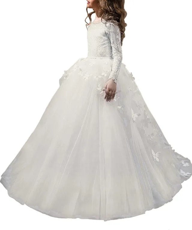 Princess dress flower girl evening dress Beige - Shop at LoveMi