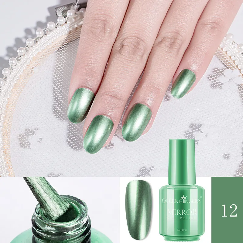 Mirror Nail Polish - Green2Pcs