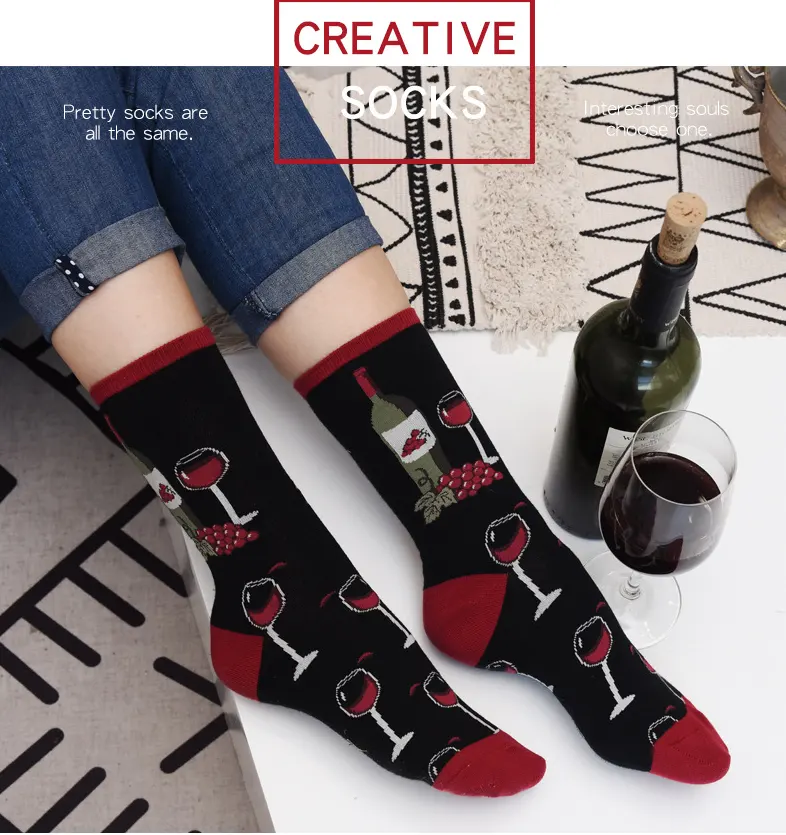 Wine Woman Socks