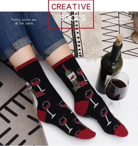 Wine Woman Socks