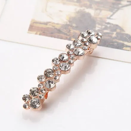 Korean style side clip top clip spring word hair clip White Diamond - Shop at LoveMi