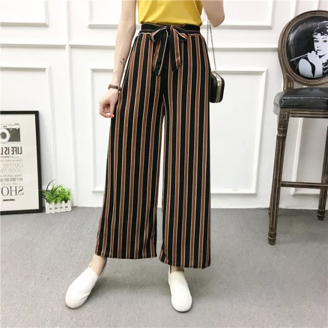 Wide leg pants Loose flared pants High waist Coffee Bar - Shop at LoveMi