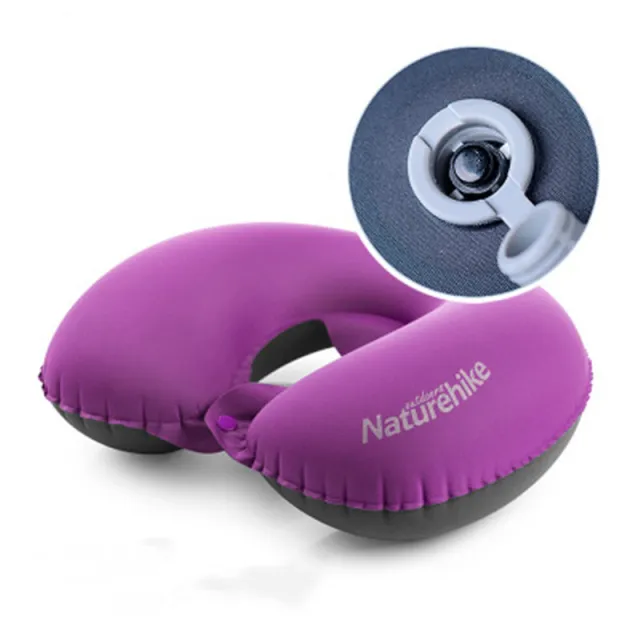 U shaped pillow inflatable pillow Purple - Shop at LoveMi