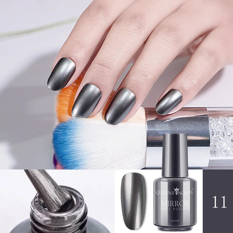 Mirror Nail Polish - Grey2Pcs