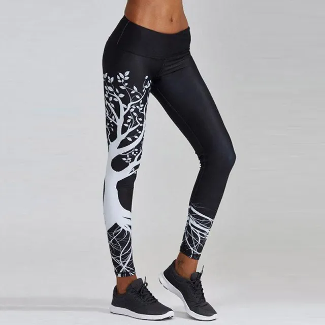 Women's Leggings Digital Print Pants Trousers Stretch Pants Black - Shop at LoveMi