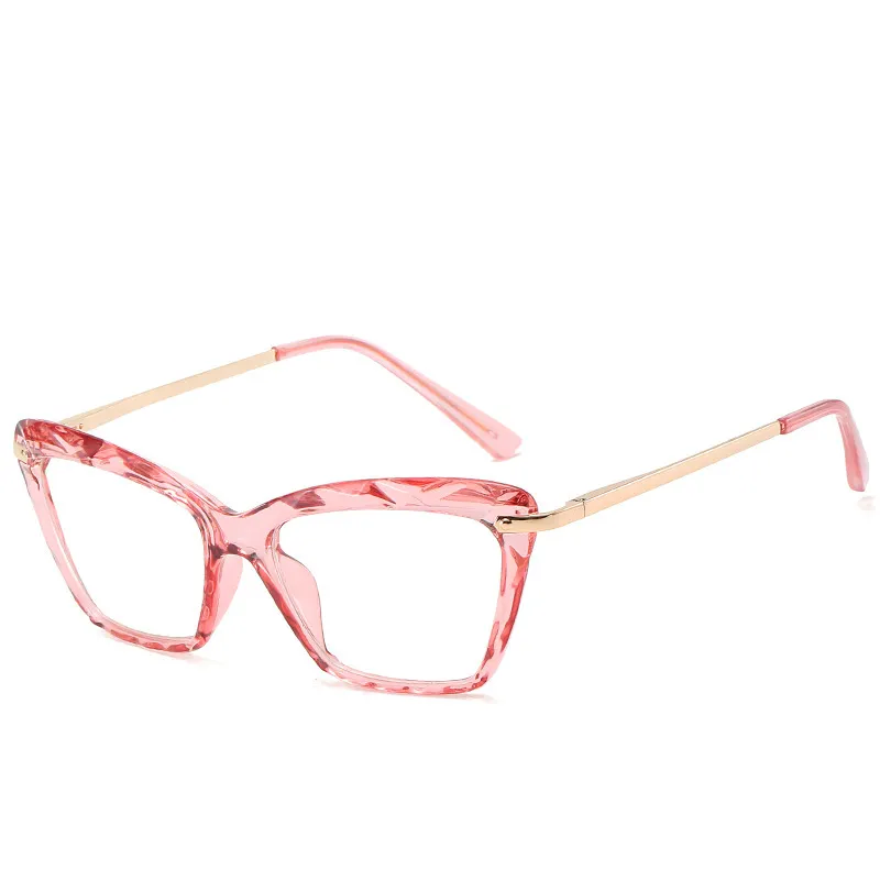 Vintage clear crystal glasses - Pink