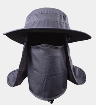 Fisherman hat sun fishing hat sun hat quick-drying outdoor hat - Dark Grey