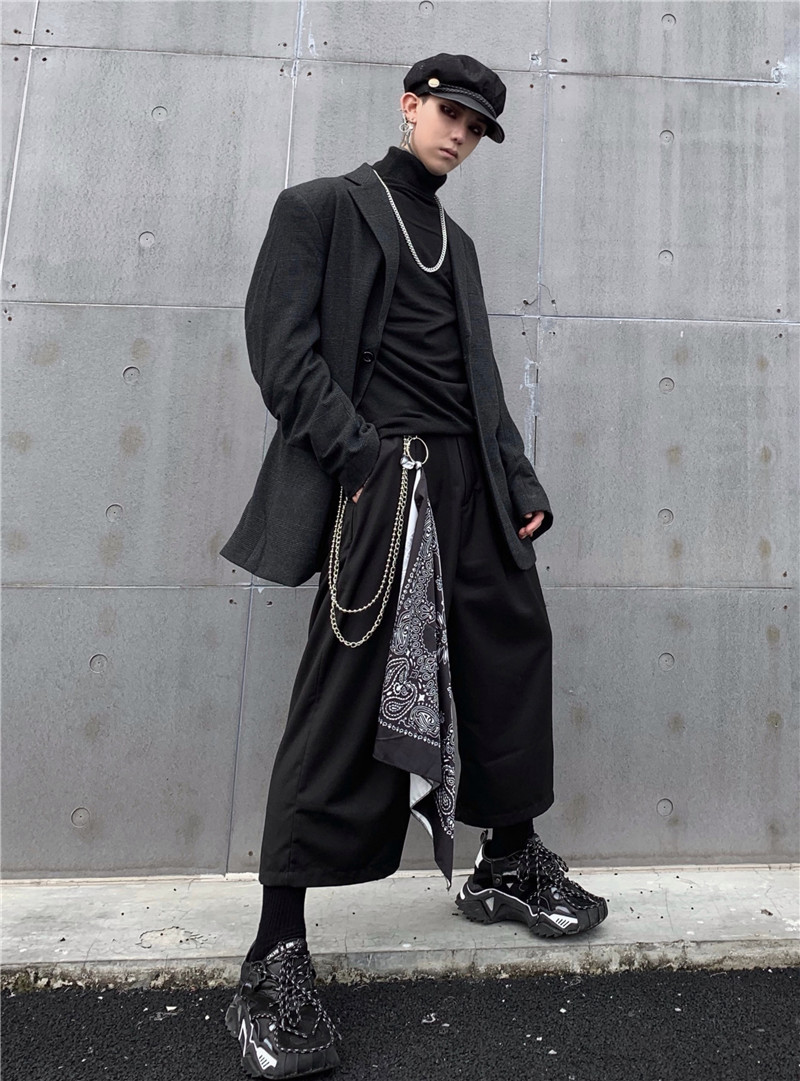 Trendy loose long sleeve suit for men