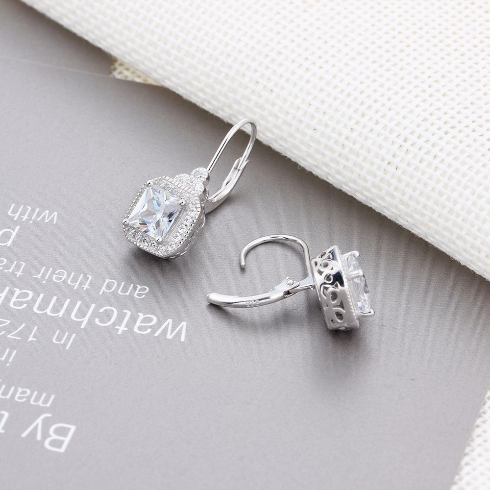 Exaggerated earrings s925 sterling silver diamond high-end stud earrings