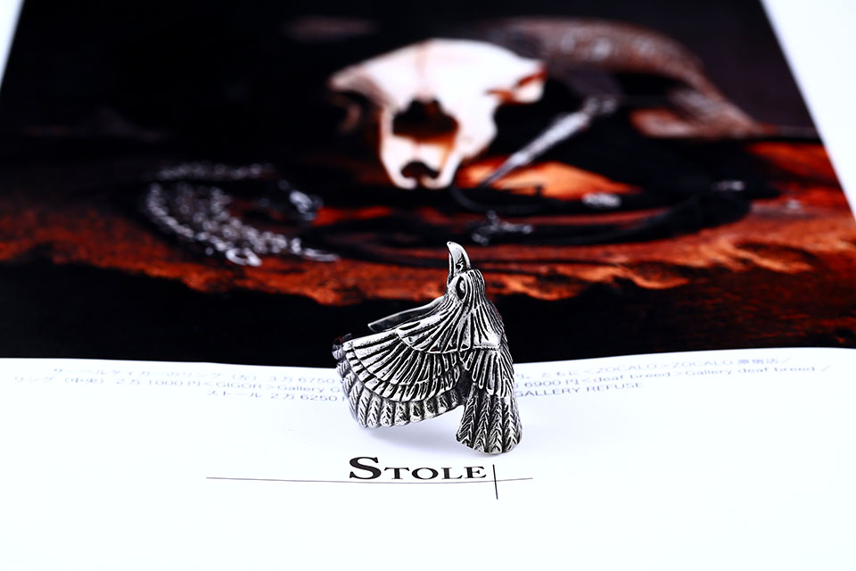Eagle ring men's fashion titanium steel plated ring