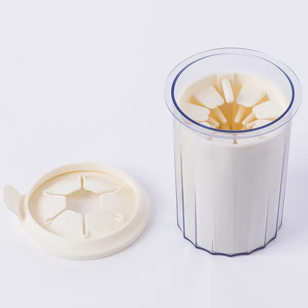 Portable Pet Foot Washer Cup Soft Silicone Bristles Pet Clean Brush White - Shop at LoveMi