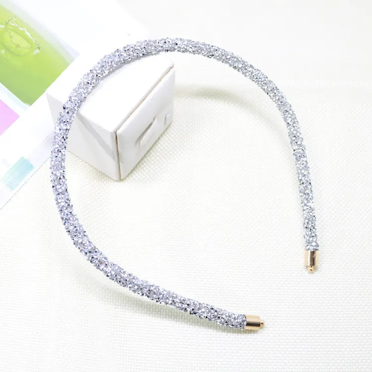 Fine flash diamond hairband with diamond - Silver