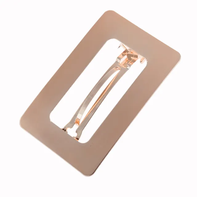 Metal Geometry Square Hair Clips Rose Gold - Shop at LoveMi