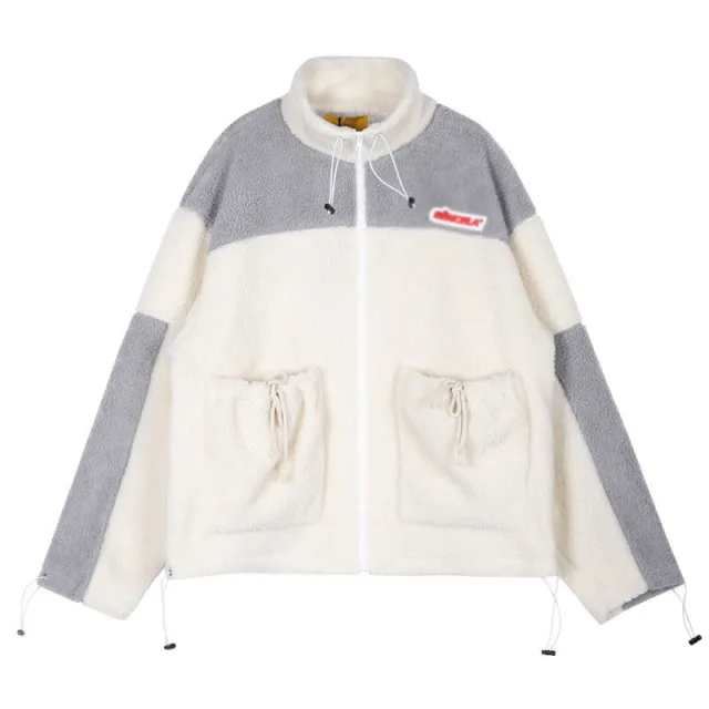 Autumn and winter clothing new lamb fur net red tide ins super retro jacket Blue - Shop at LoveMi