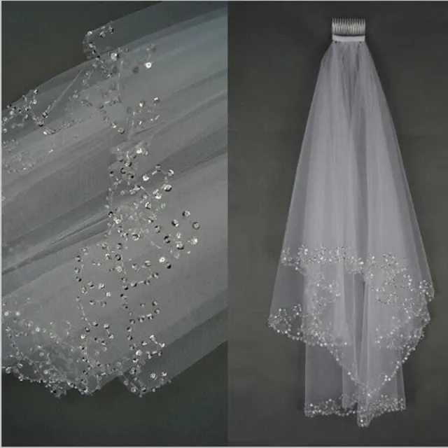 Beaded sequin wedding dress Creamy White - Shop at LoveMi