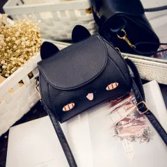 Cartoon cute shoulder bag - Black - View 1