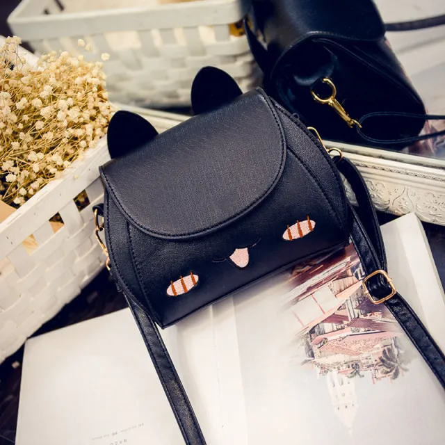 Cartoon cute shoulder bag Black - Shop at LoveMi