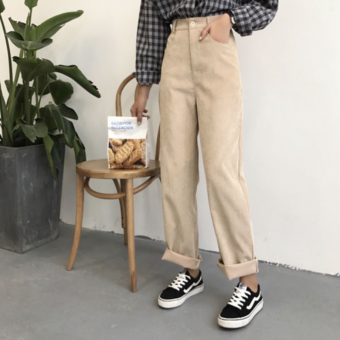 Corduroy casual pants