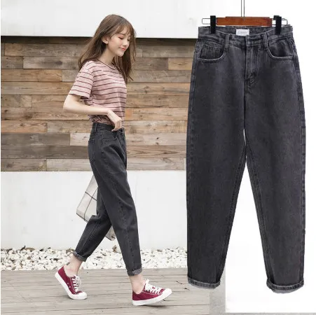 Slim high waist radish pants Grey - Shop at LoveMi