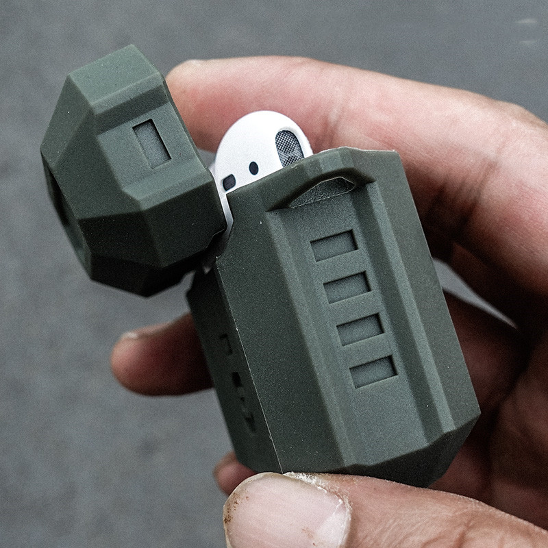 Compatible with Apple, AirPods Tactical Drop Protective Headset Silicone Case - Image 2