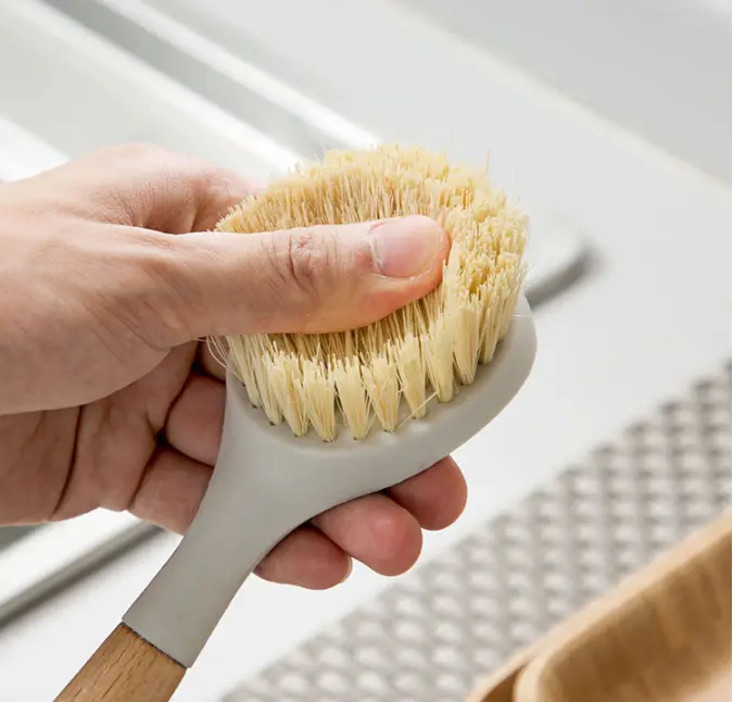 Kitchen non-stick pan decontamination cleaning pot brush