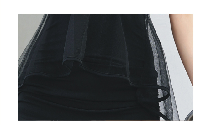 Deep V-neck temperament slim dress