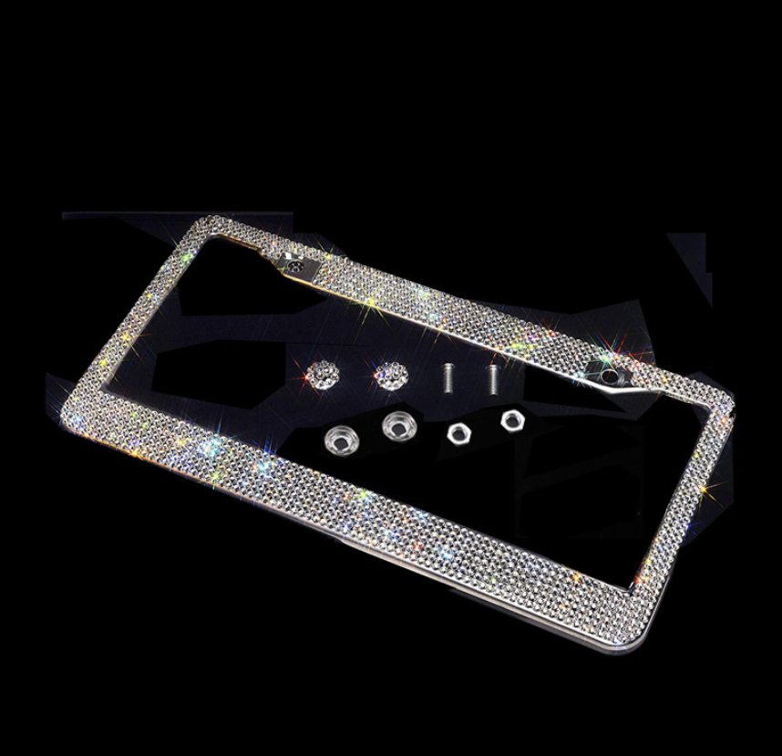 Bling Crystal License Plate Frame