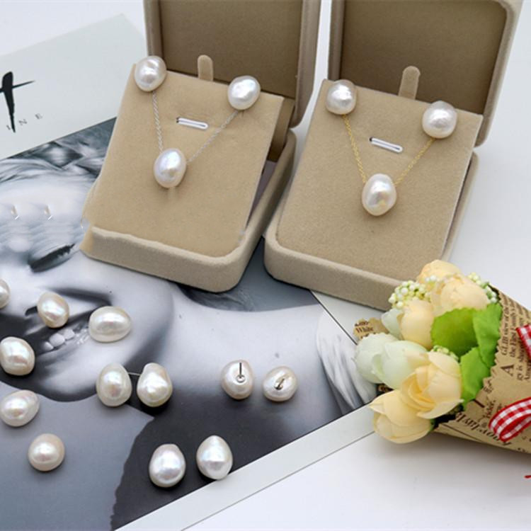 13mm Large Shaped Baroque Pearl Pendant Earring Set — foto 2