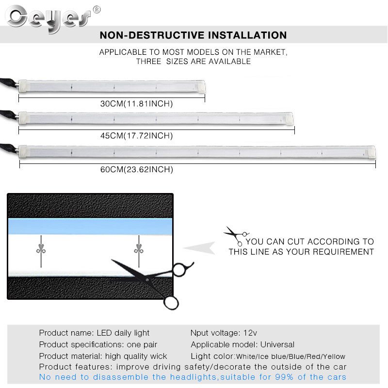 Title 3, LED-Streifen Blinker für Auto LED-Tagfahrlicht ...