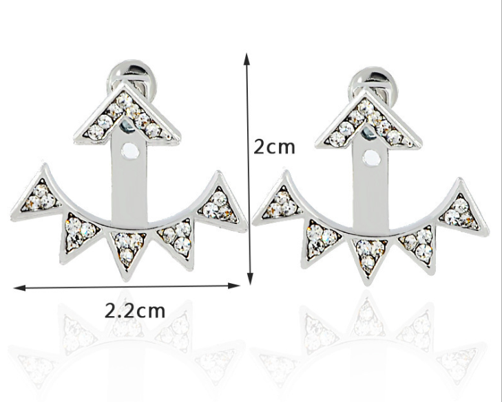 CZ geometric pearl earrings fashion earrings