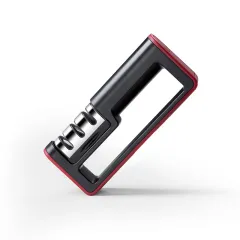 Professional Knife Sharpener Diamond Quick Professional 3 Stages Sharpener Knife Sharpening Tools Sharpening Stone - Black With Red - View 1
