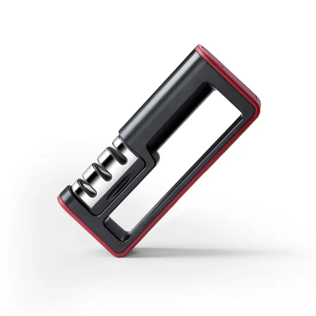 Professional Knife Sharpener Diamond Quick Professional 3 Stages Sharpener Knife Sharpening Tools Sharpening Stone Black With Red - Shop at LoveMi