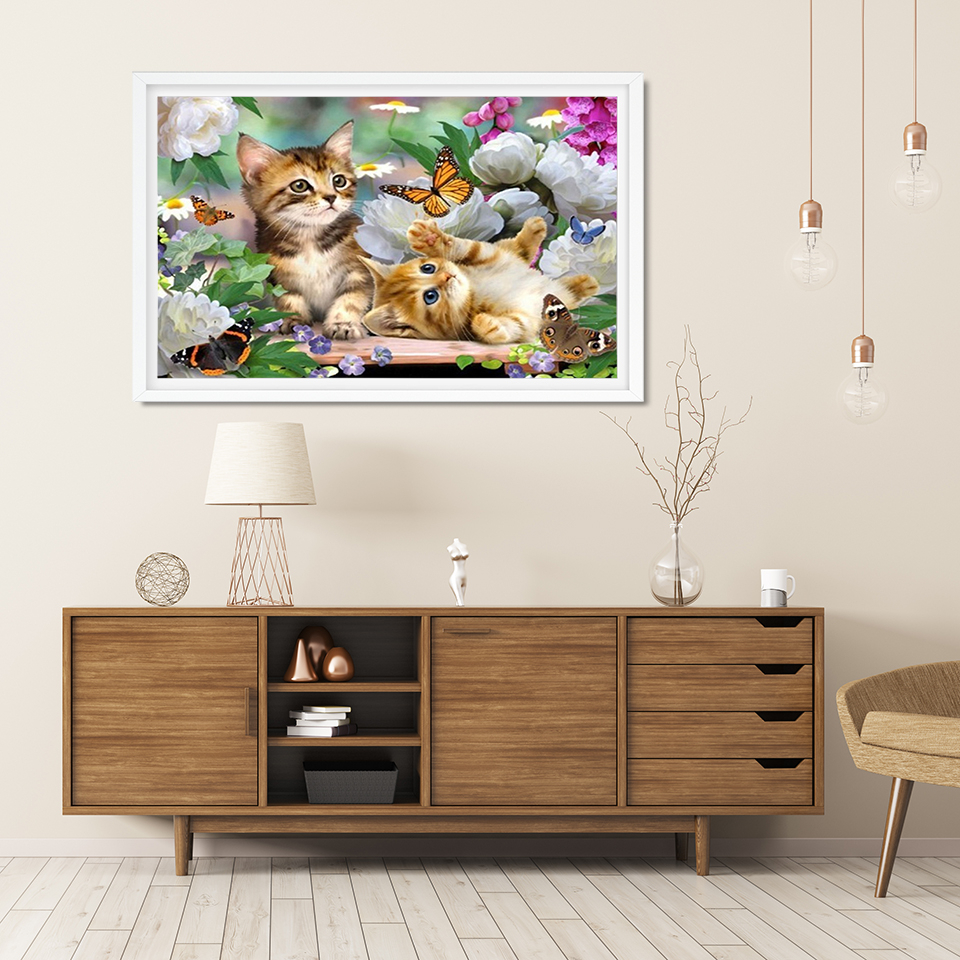 Cat Animal Square Diamond CrossStitch